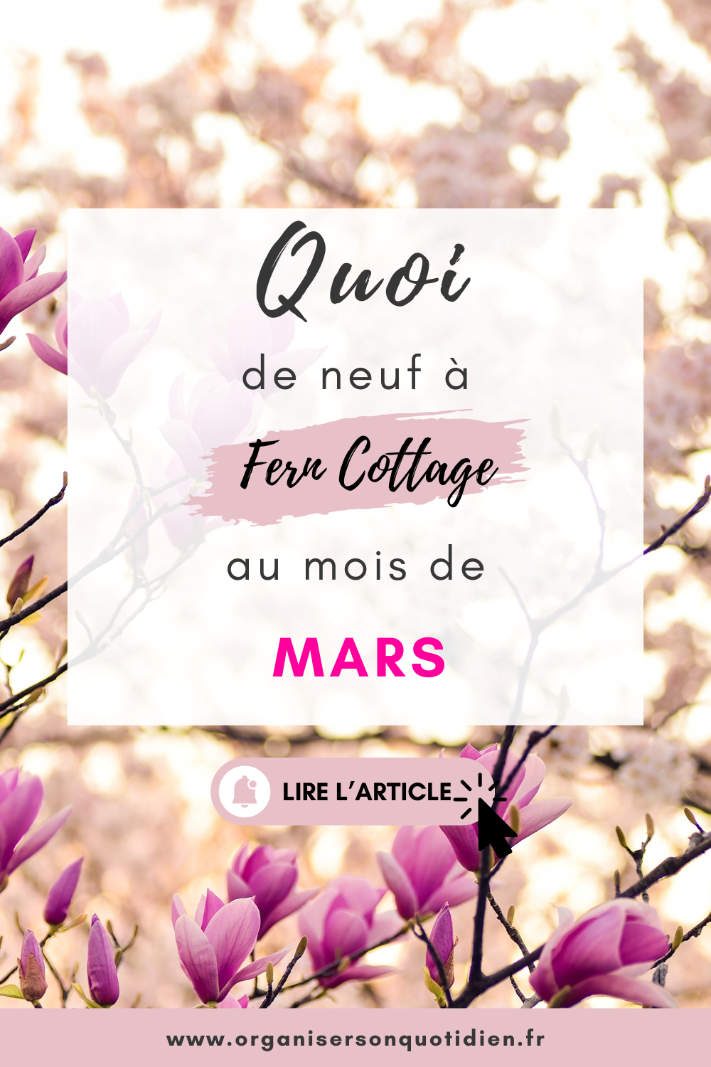 Quoi de neuf au Cottage en mars 2026