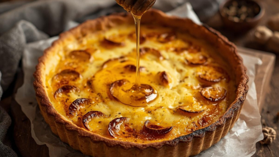 Tarte chèvre miel