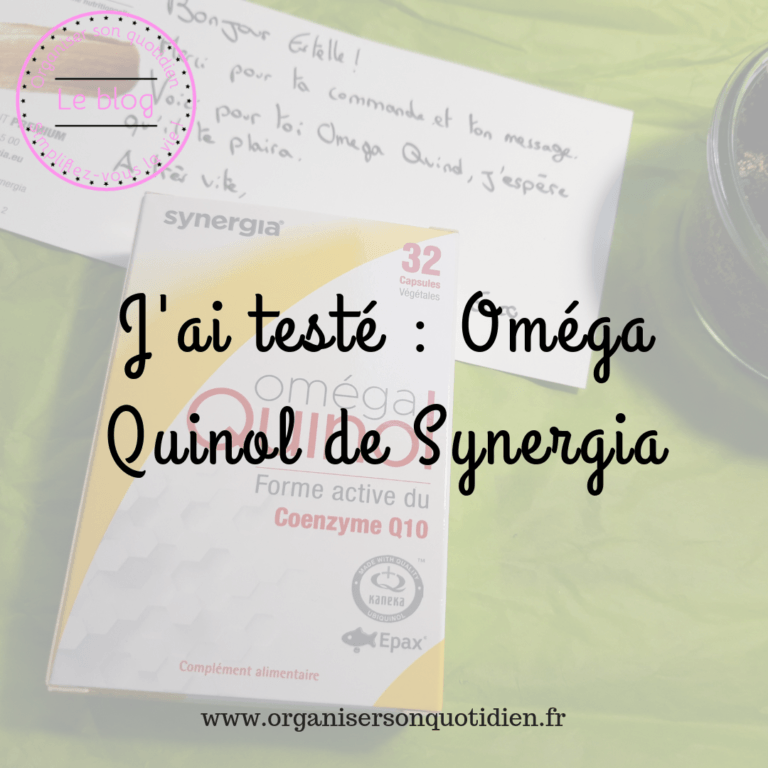 Lire la suite à propos de l’article J’ai testé : Oméga Quinol de Synergia