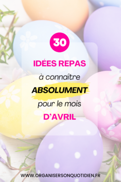 Pinterest 30 idées repas pour avril