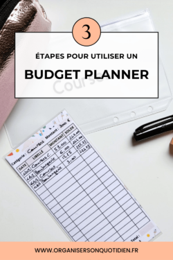 3 étapes pour utiliser un budget planner