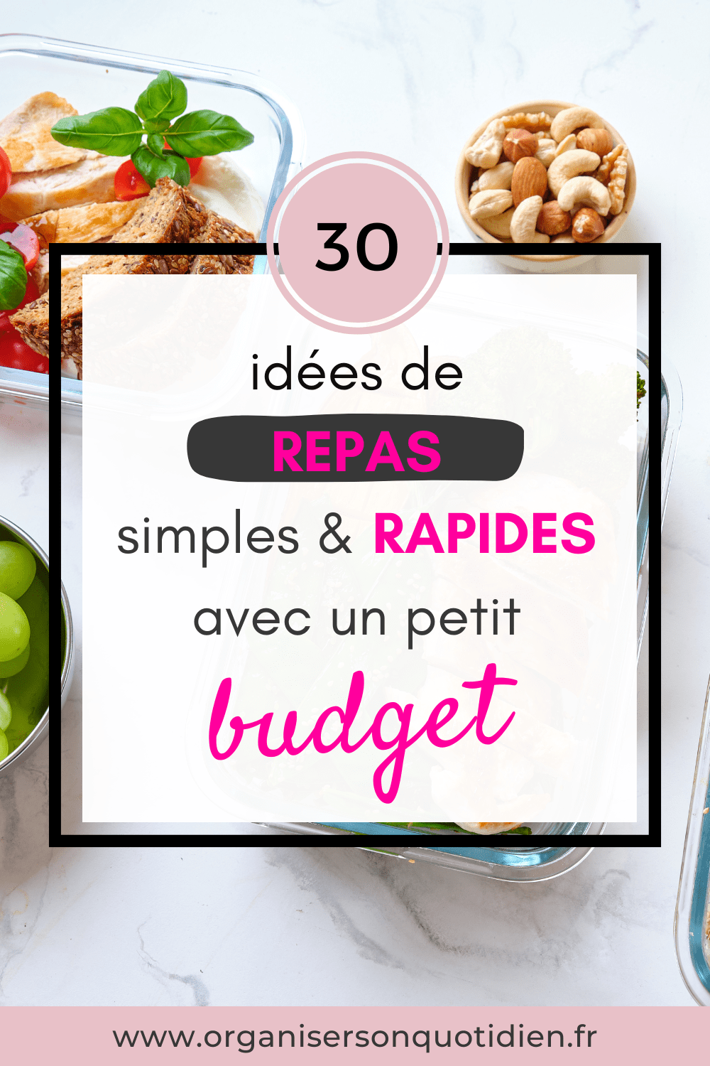 30 idées repas à petit budget