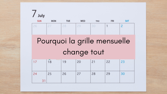 Lire la suite à propos de l’article Organisation du quotidien : pourquoi la grille mensuelle change tout